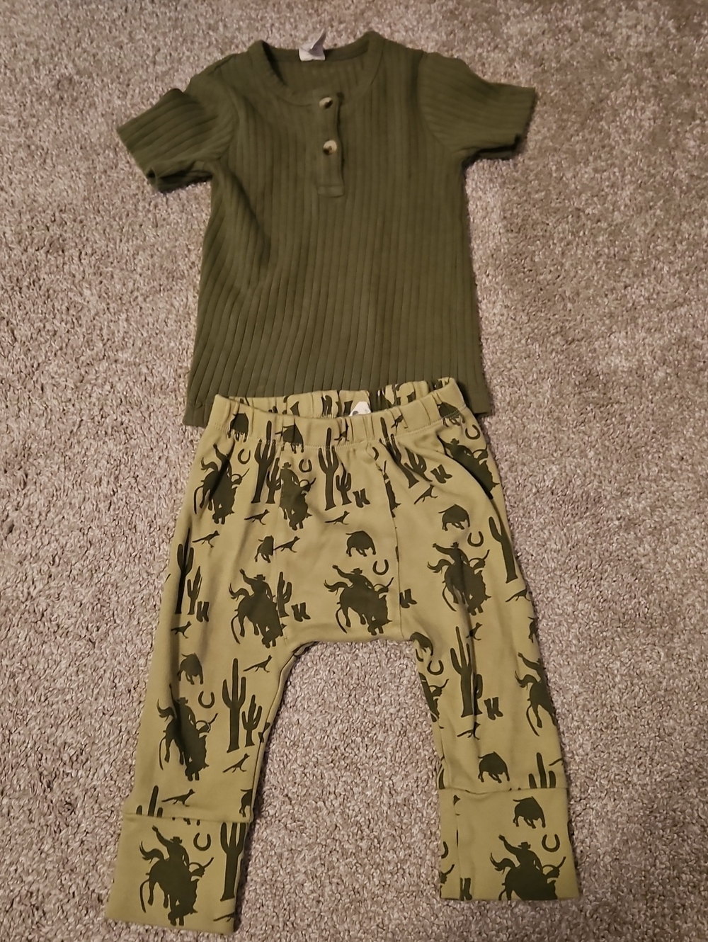 Kate Quinn Western Cowboy Cotton Shirt Pants Set 18-24M